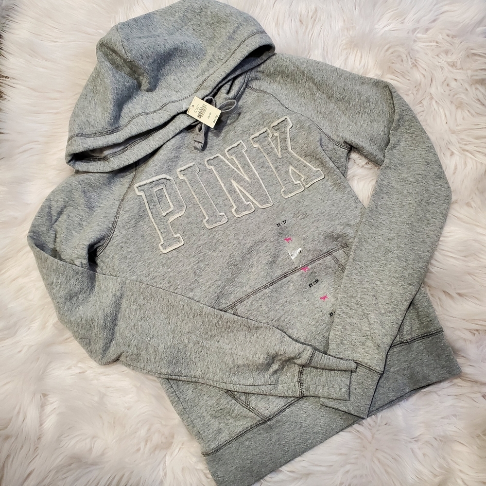 NWT! Uper cute VS PINK Logo Sweatshirt, Sz: XS